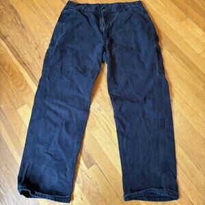 CARHARTT Men’s 36x32 B11 Black Work Pants Cargo Carpenter Jeans Street